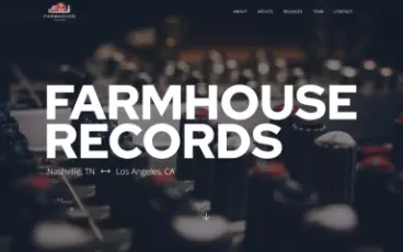 Screenshot if farmhouserecords.com website