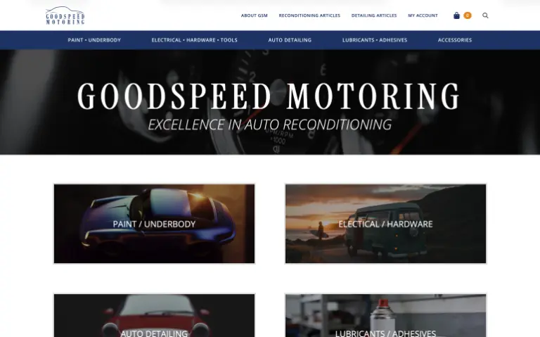 Screenshot if goodspeedmotoring.com website
